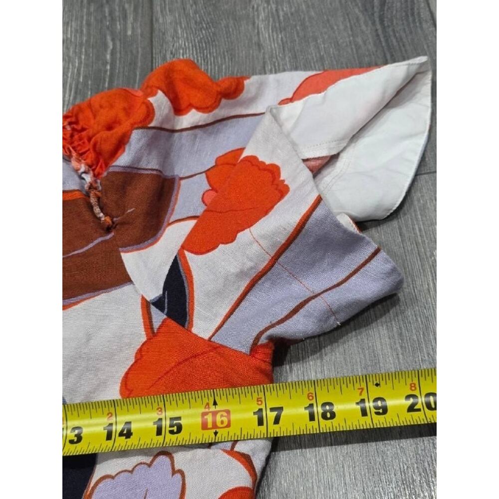 Ann Taylor Bold Blooms Floral linen boho lagenlook Dress multi 10 Petite A006178 - Picture 5 of 12